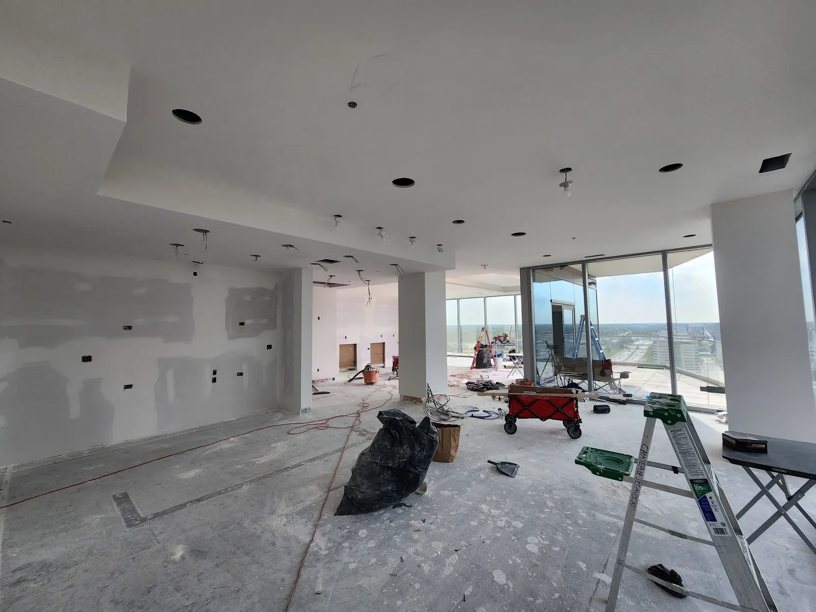 An interior drywall installation project by AJ Drywall